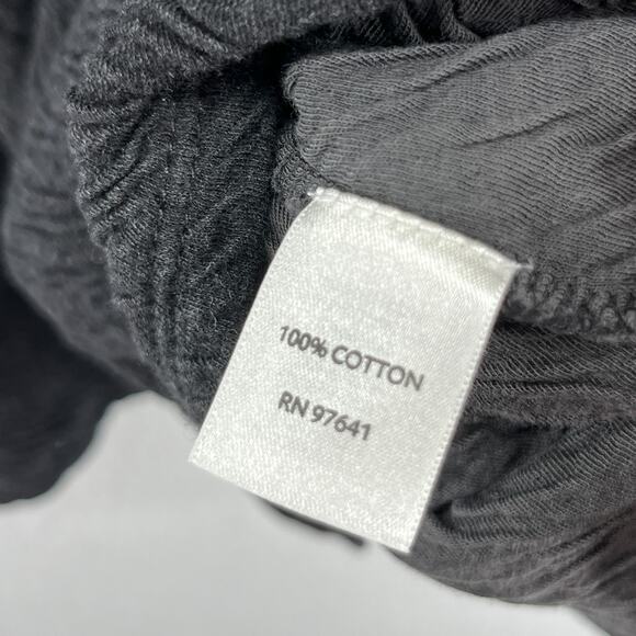 PURE JILL Top L Textured Crinkle Tunic100% Cotton Jersey Tunic Tee Gray - Picture 12 of 15